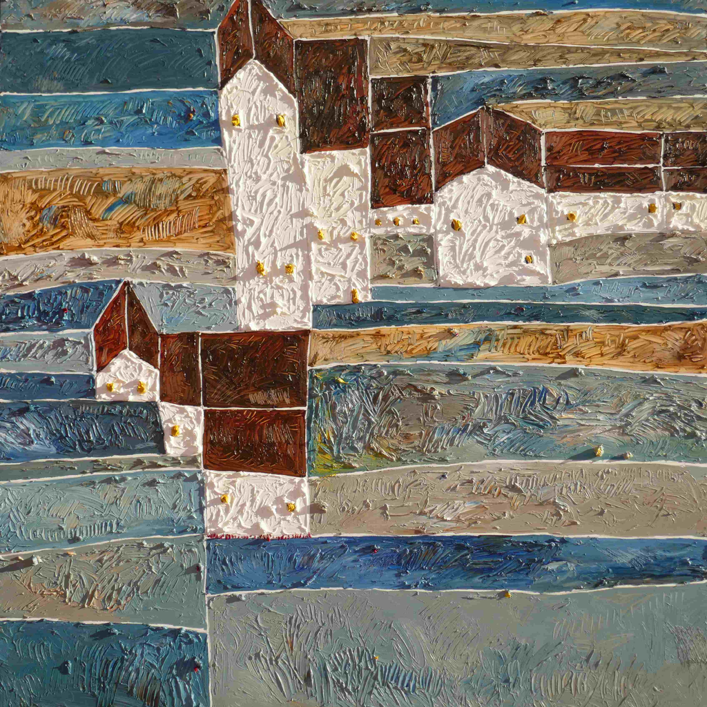 Matteo Boato, Islanda, 2025, Oilo Su Tela, 150x150cm